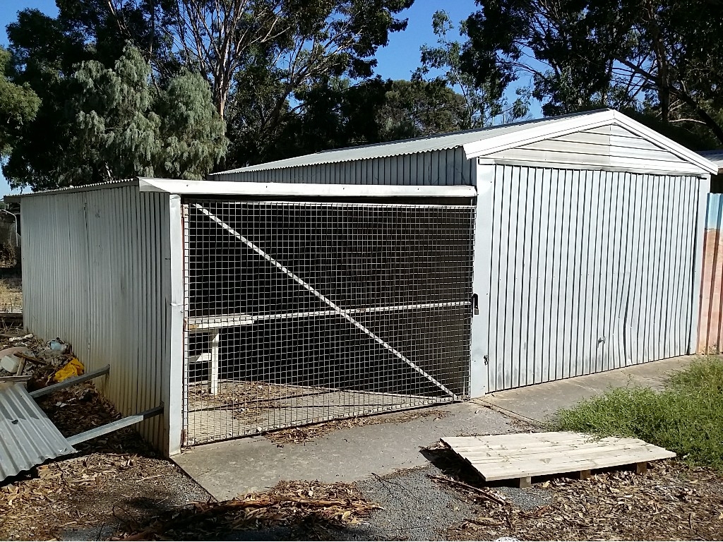 Shed - Zincalume Steel Clad with Lean-to - Size 6 Metre 