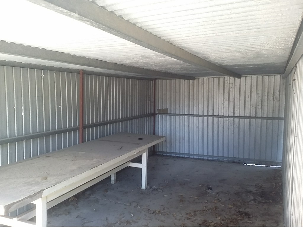 shed - zincalume steel clad with lean-to - size 6 metre