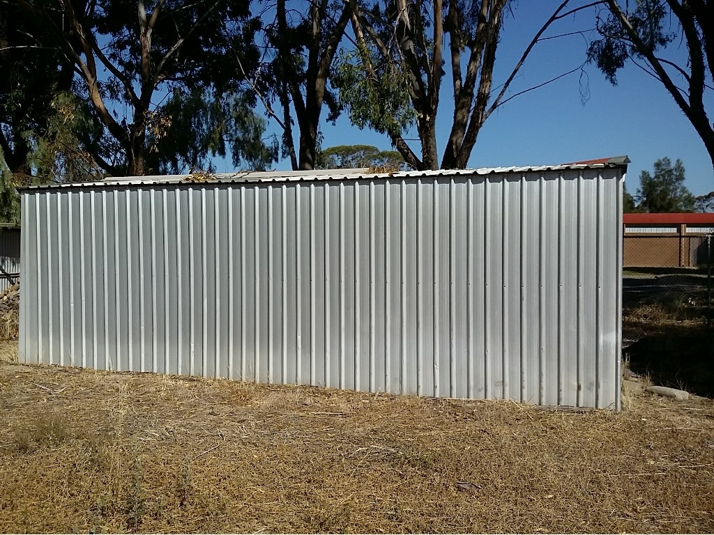 Shed - Steel And Timber Framed - Zincalume Steel Clad ...