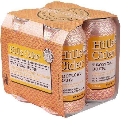 Hills Cider Tropical Sour – Cloudy Cider, 24 x 375mL Cans, Best Before: 27/08/26 I.R.P $98.99 Thumbnail