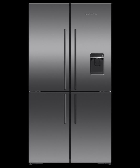 Fisher & Paykel Freestanding Quad Door Refrigerator Freezer, 90.5cm, 538L, Ice & Water, Model Number: RF605QDUVB2 - RRP $3,699 - Serial No: BAM4G0007