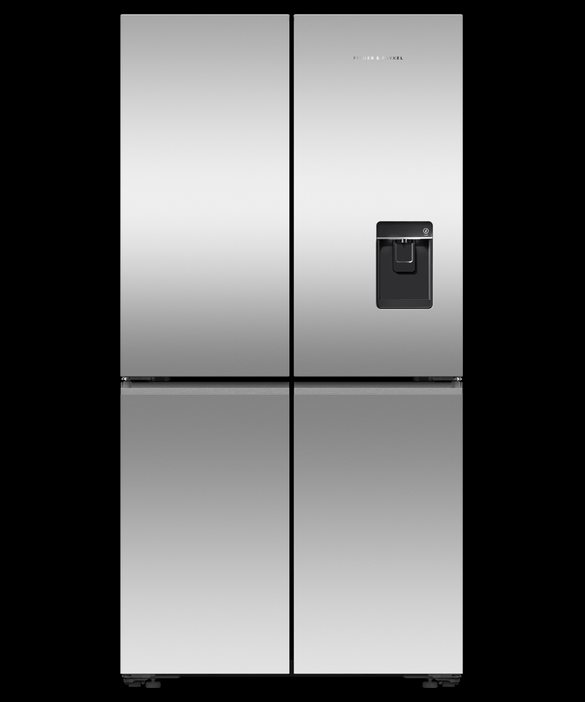 Fisher & Paykel Freestanding Quad Door Refrigerator Freezer, 90.5cm, 538L, Ice & Water, Model Number: RF605QNUVX1 - RRP $3,699 - Serial Number:BAQ960020