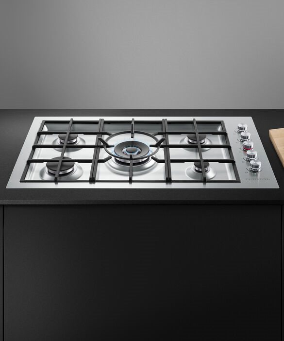 Fisher & Paykel 90cm Series 9 5 Burner Gas Cooktop Flush Fit, Natural Gas, Model Number: CG905DWNGFCX3 - RRP $3999 - Serial Number: Dug251091
