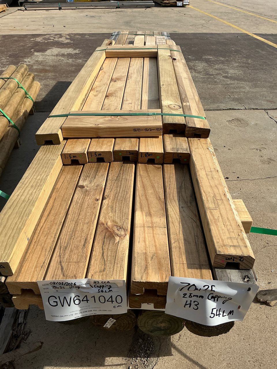 70 x 35, H3 Treated Pine, 25mm Capping, Mixed lengths, 54 Lin Metres Total Pk GW641040