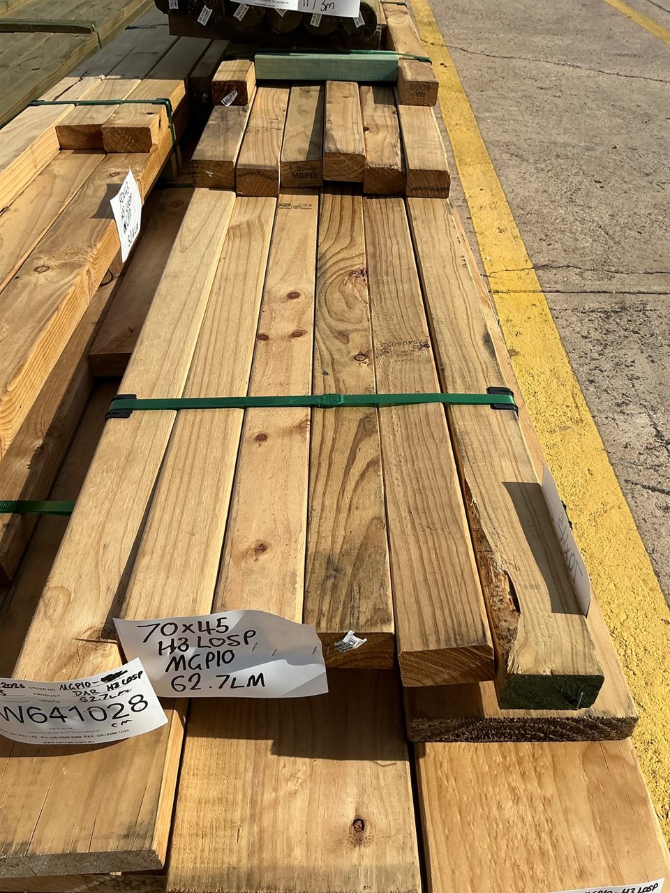70 x 45, H3 LOSP Treated Pine, MGP10, Mixed Lengths, 62.7 Lin Metres Total PK# GW641028