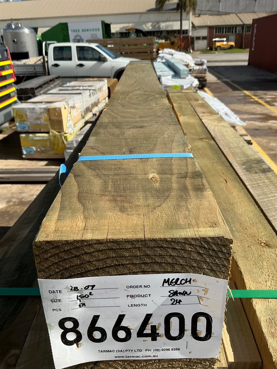 150 x 150, CCA Treated Pine, Sawn, 1 pcs @ 2.4 M, 2.4 Lin Metres Total Pk 866400MER