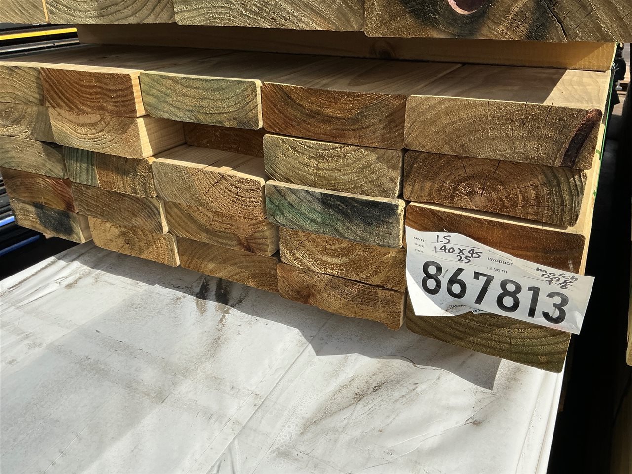 140 x 45, CCA Treated Pine, Merch, 25 pcs @ 4.8 M, 120 Lin Metres Total Pk 867813