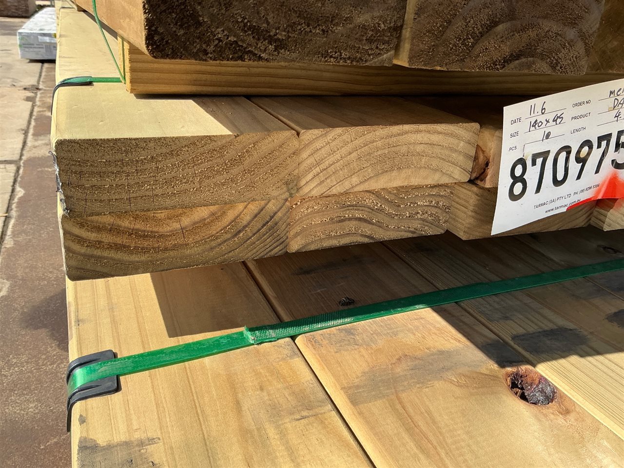 140 x 45, CCA Treated Pine, Merch, 10 pcs @ 4.8 M, 48 Lin Metres Total Pk 870975