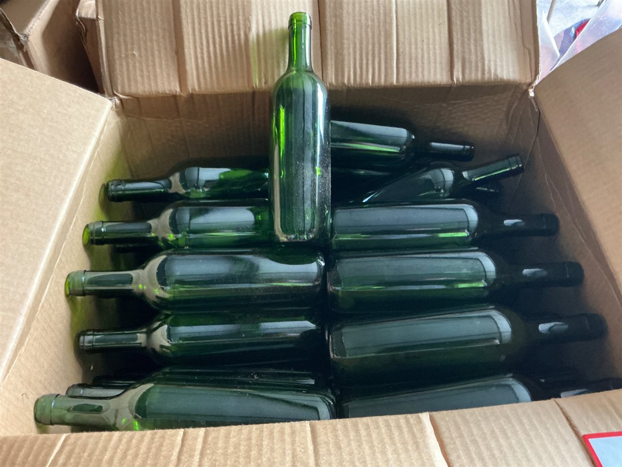 Wine Bottles -  Art On of Approx 100 (( Collect From Modbury )