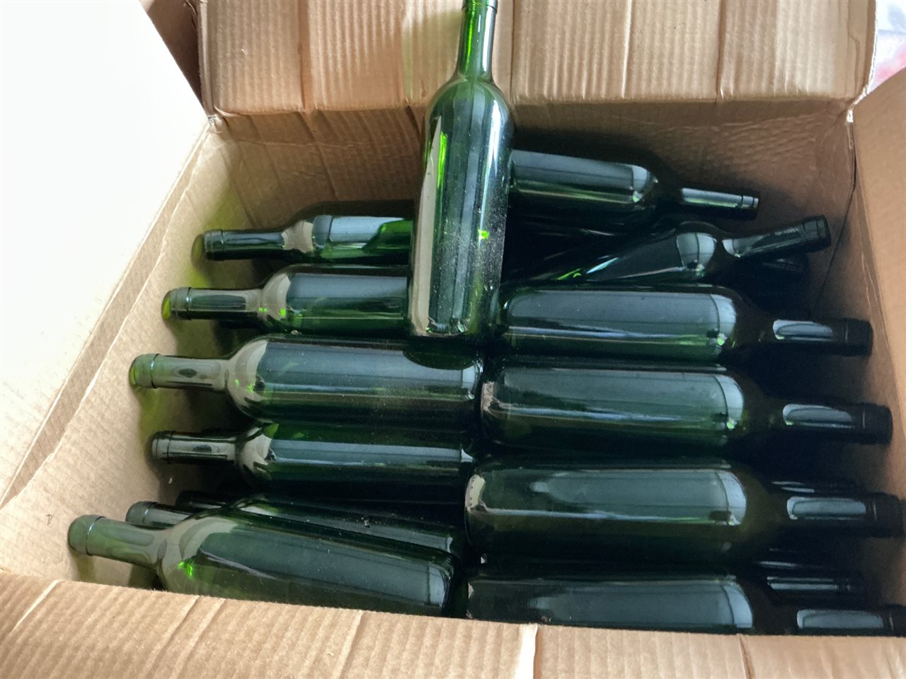 Wine Bottles -  Art On of Approx 100 (( Collect From Modbury )