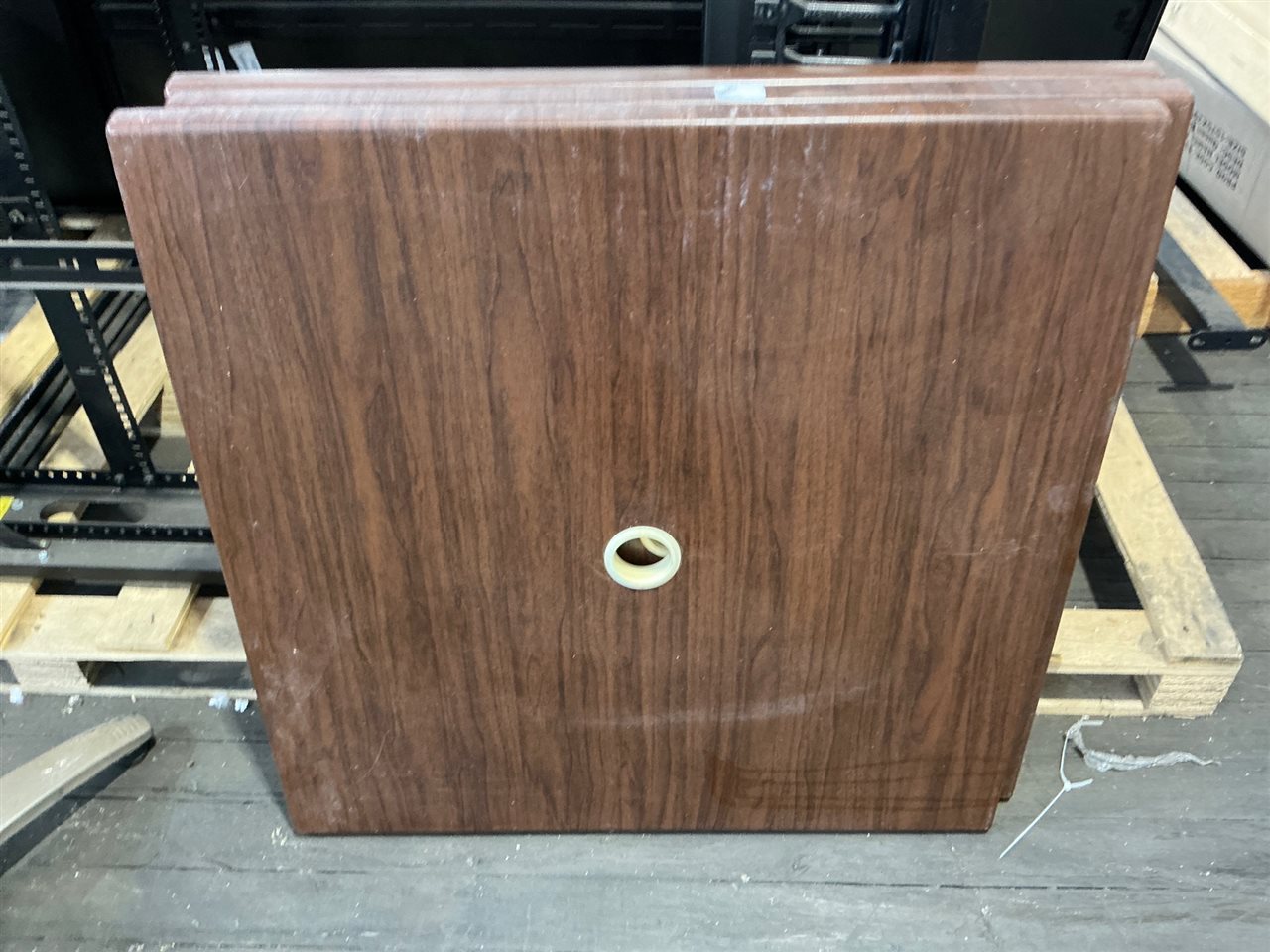 Cafe Table Tops - Quantity of 3 - with Umbrella Centre Hole -  800 x 800 mm
