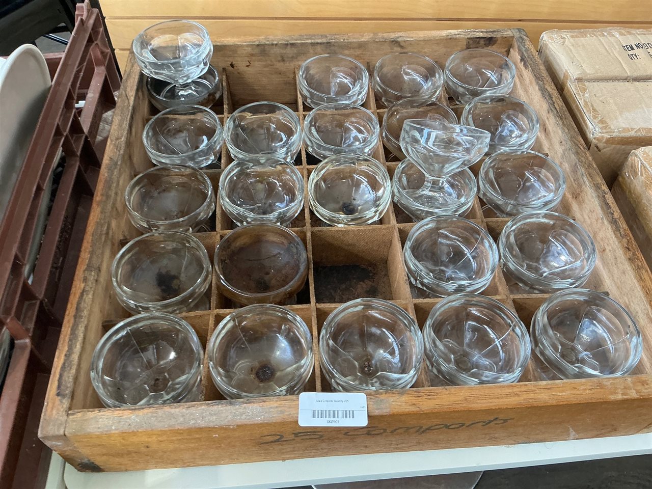 Glass Comports -Quantity of 25