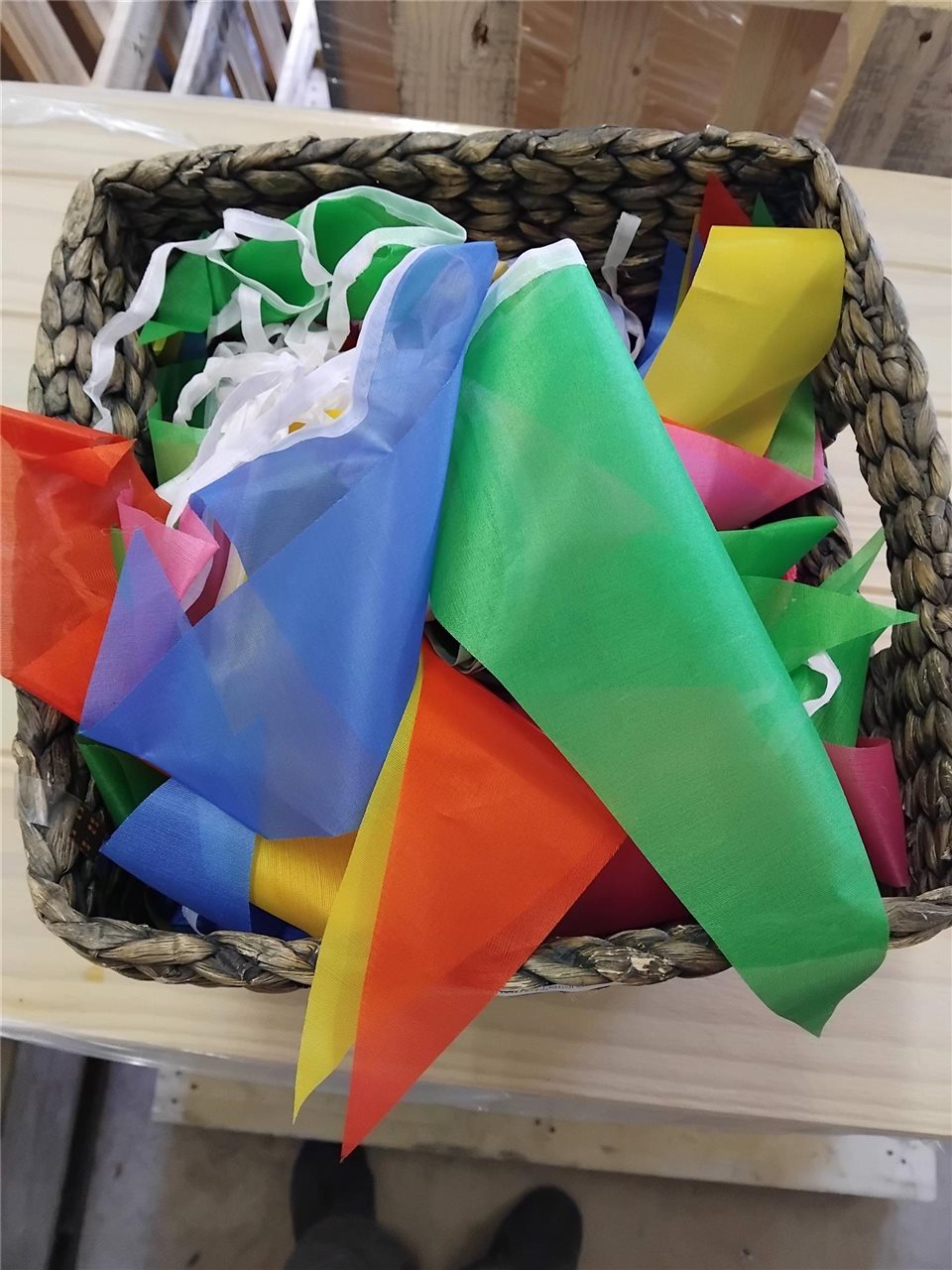 Basket of bunting