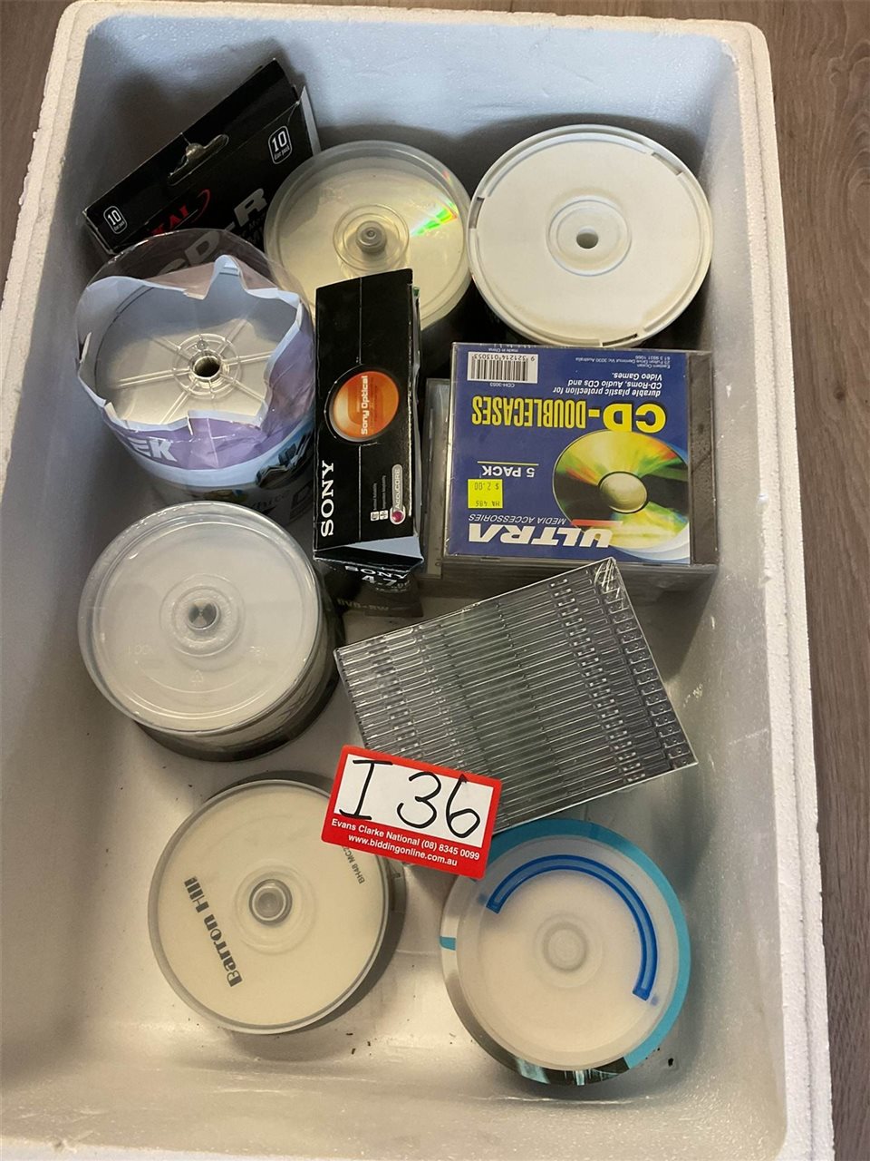 Container Of Unused CD’s And Dvds Container Not Included