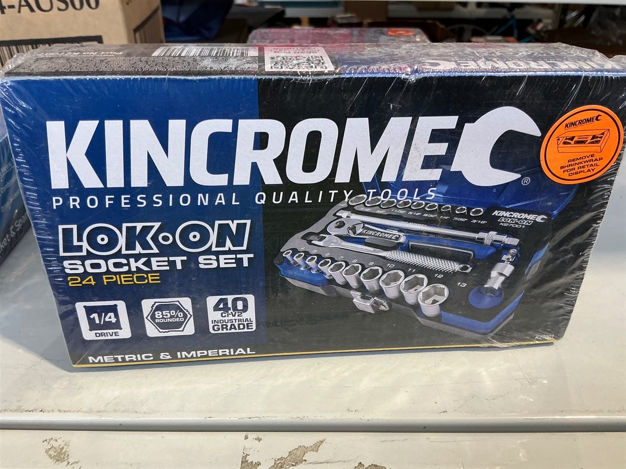 Kincrome 24 PCE. Lok On Metric Imperial ¼” Drive Socket Set