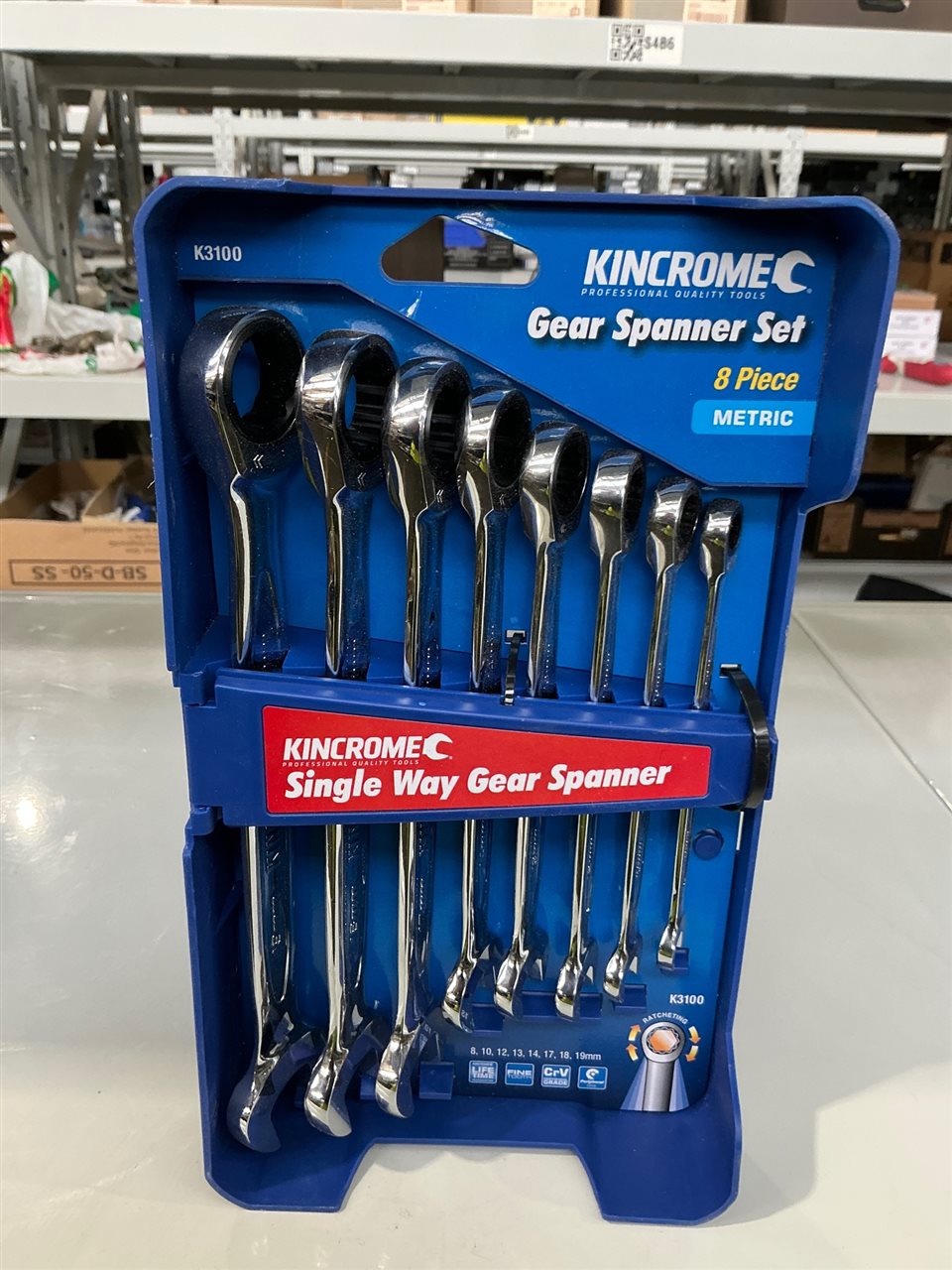 Kincrome 8  PCE. Single Way Gear Spanner Set-  Metric