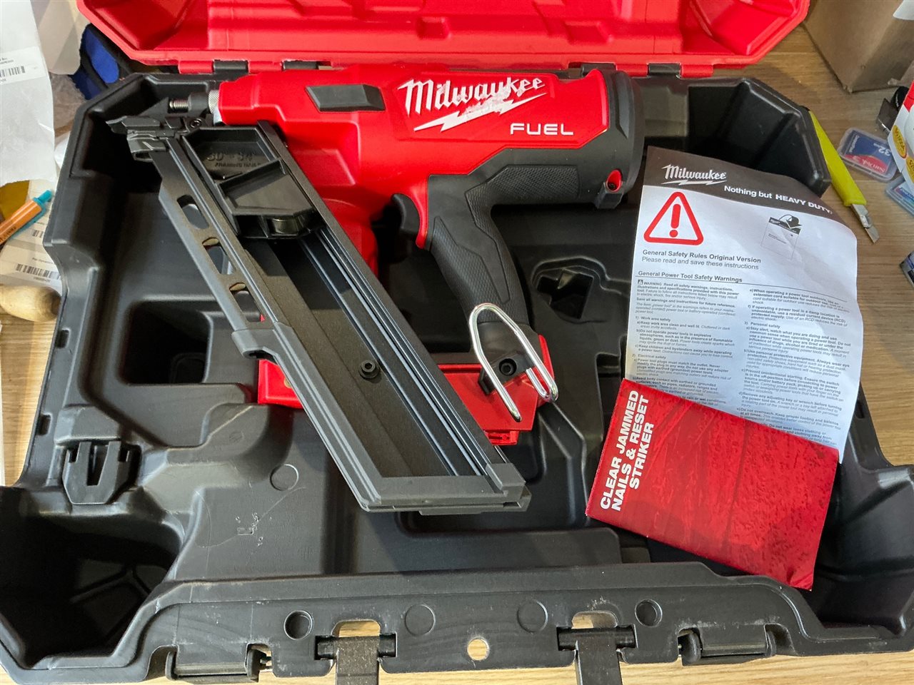 Milwaukee 18 V Cordless Nail Gun - Tool Only -No Battery