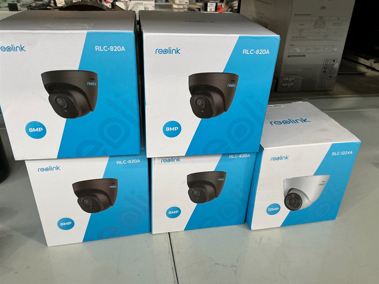 Reolink Security Video Cameras -Quantity  of -4.   Model RLC-820 A -  1@ RLC-12224A