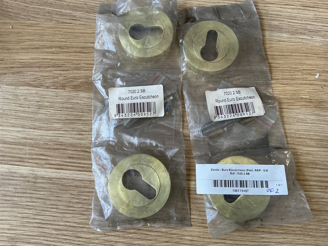 Zanda - Euro Escutcheon Quantity of  2 Pair