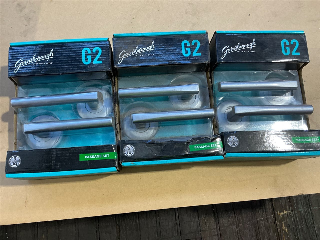 Gainsborough Passage Door Handle Sets- Quantity of 3