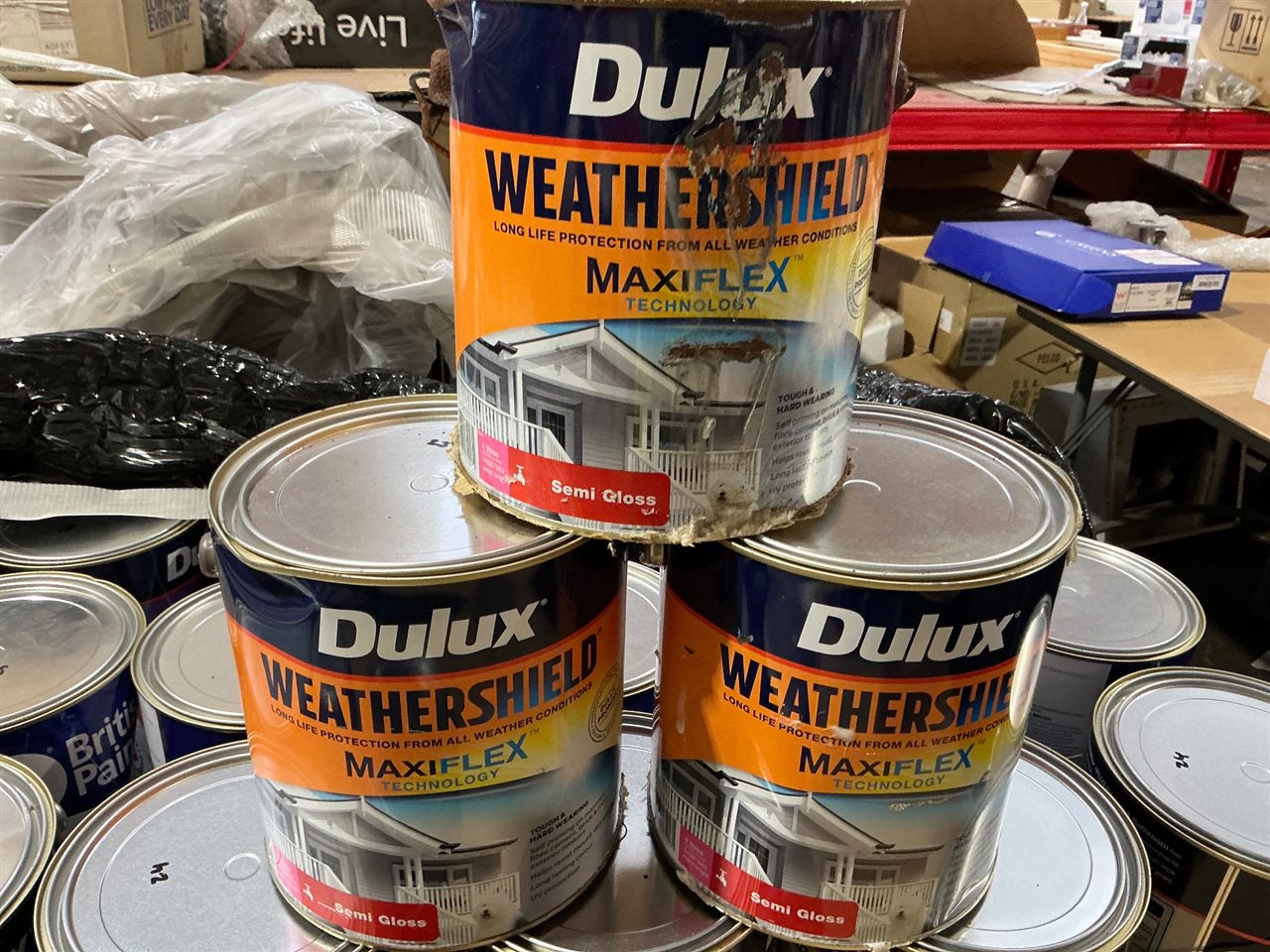 Dulux  Weather Shield   - Semi Gloss Extra Bright Base -Quantity  of 3 @ 4 Litre