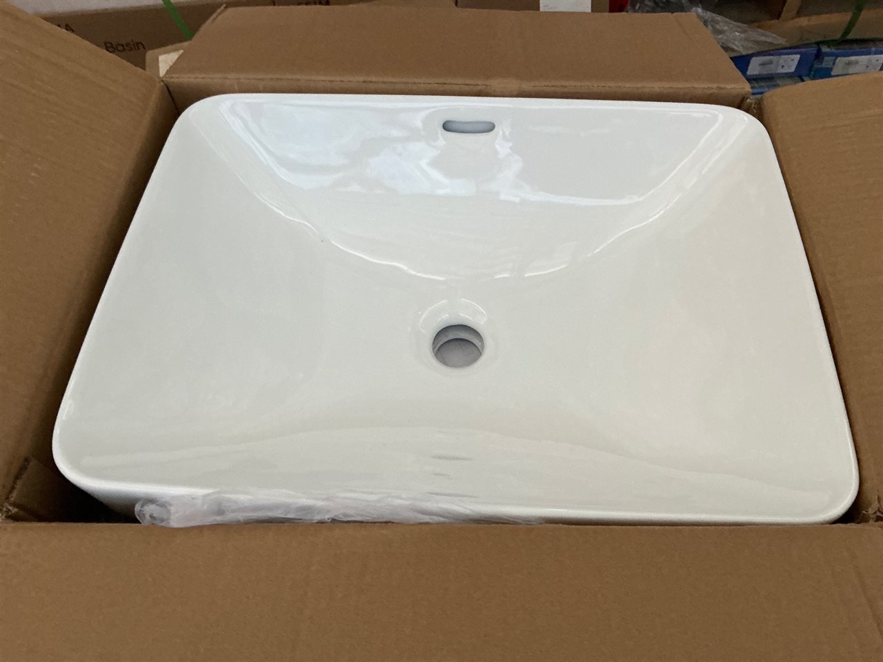 Seima OBELLO 501 Basin, rect, 0T OF Wh Gloss, Sold Per Each, RRP $350