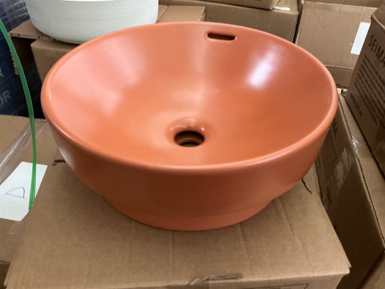 Seima OBELLO 371 Basin Inset, round, OF Terracotta, Sold Per Each, RRP $400