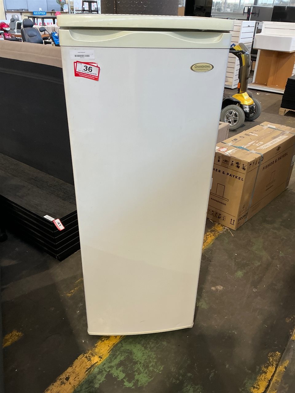 Upright Refrigerator, Not Tested, Sold As Is