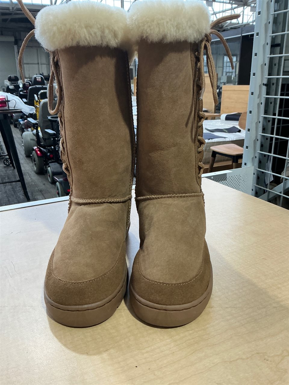 AussieLand UGG Pull On with Side Laceup, Chestnut, EUR36, ENG3, 23cm