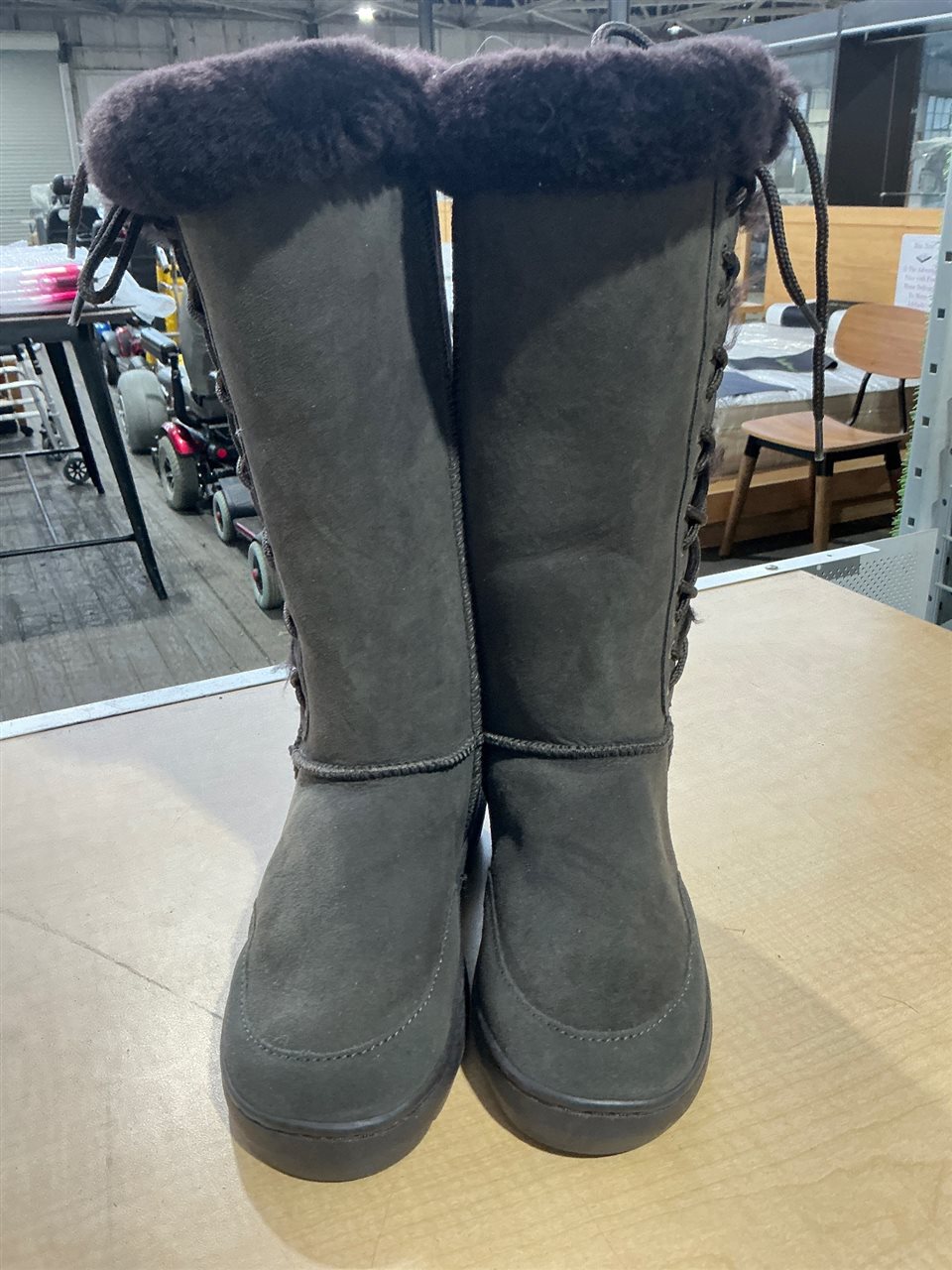 AussieLand UGG Pull On with Side Laces, Chocolate, EUR36, ENG3, 23cm