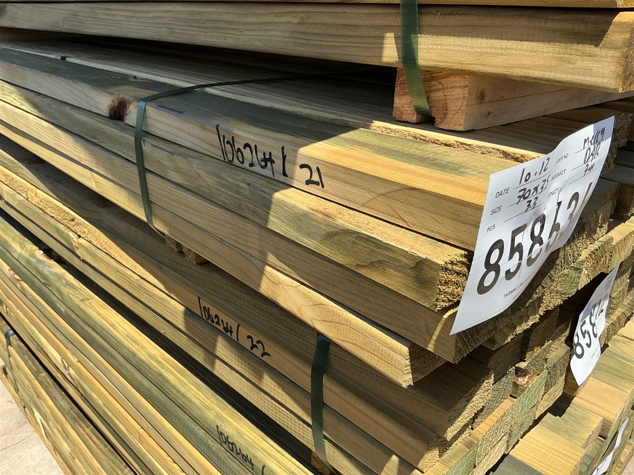 70 x 35 - Merch H3 Pine CCA - 33 @ 3M (99 Lin Metres) - Pack #858636