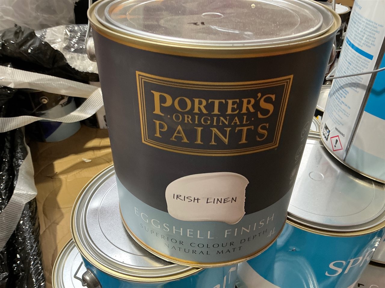 Porters Eggshell Finish Natural Matt - Irish Linen -  4 Litre