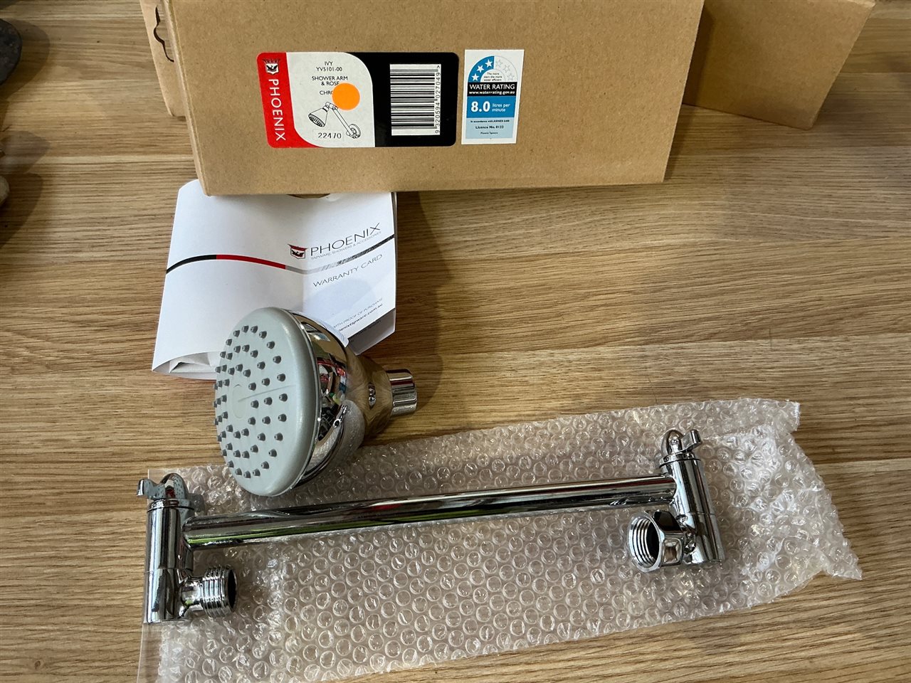 Shower Rose and Arm - Chrome