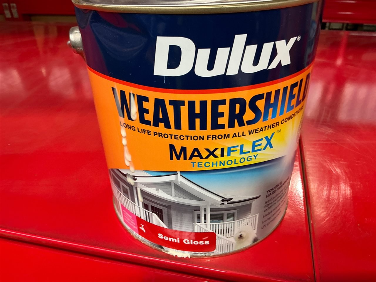 Dulux Weather Shield -Semi Gloss - Extra Bright Tint Base - 4 Litre