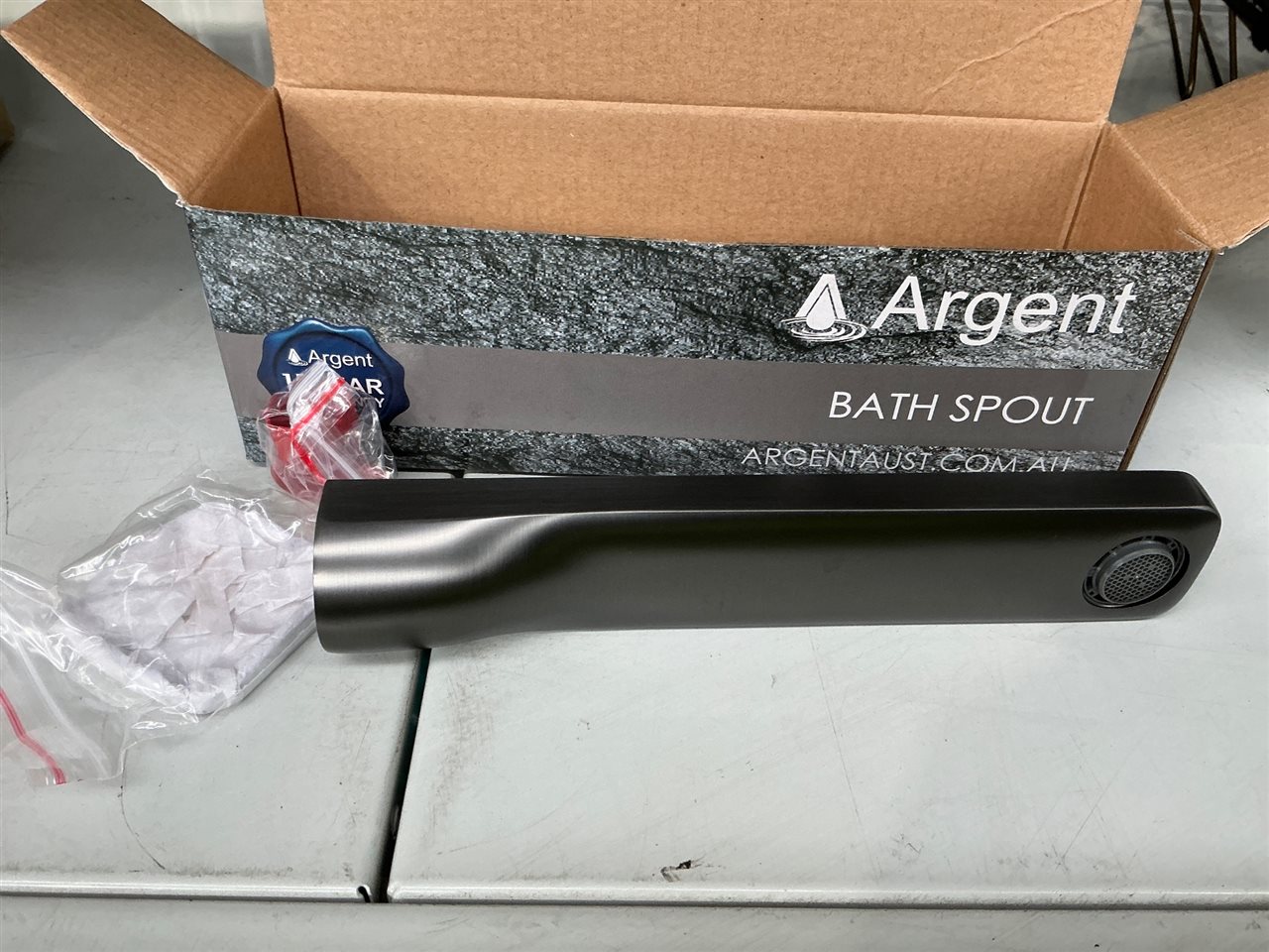 Argent - Kubic 200 Bath Spout Gun Metal - RRP $150