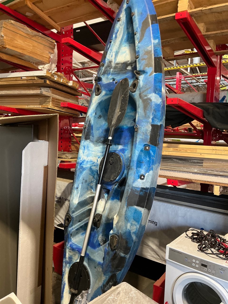 Kayak ( Blue  ) with Paddle and Small Anchor with Rope