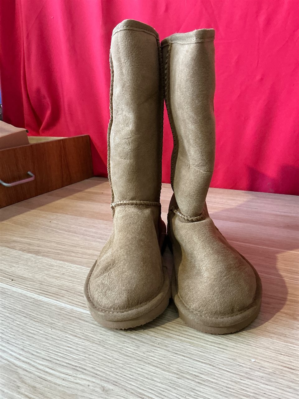 UGG Boots - Aust Size 4 USA Mens 5 USA Ladies 6, Long Pullons,Sand Colour, Sold Per Each Thumbnail