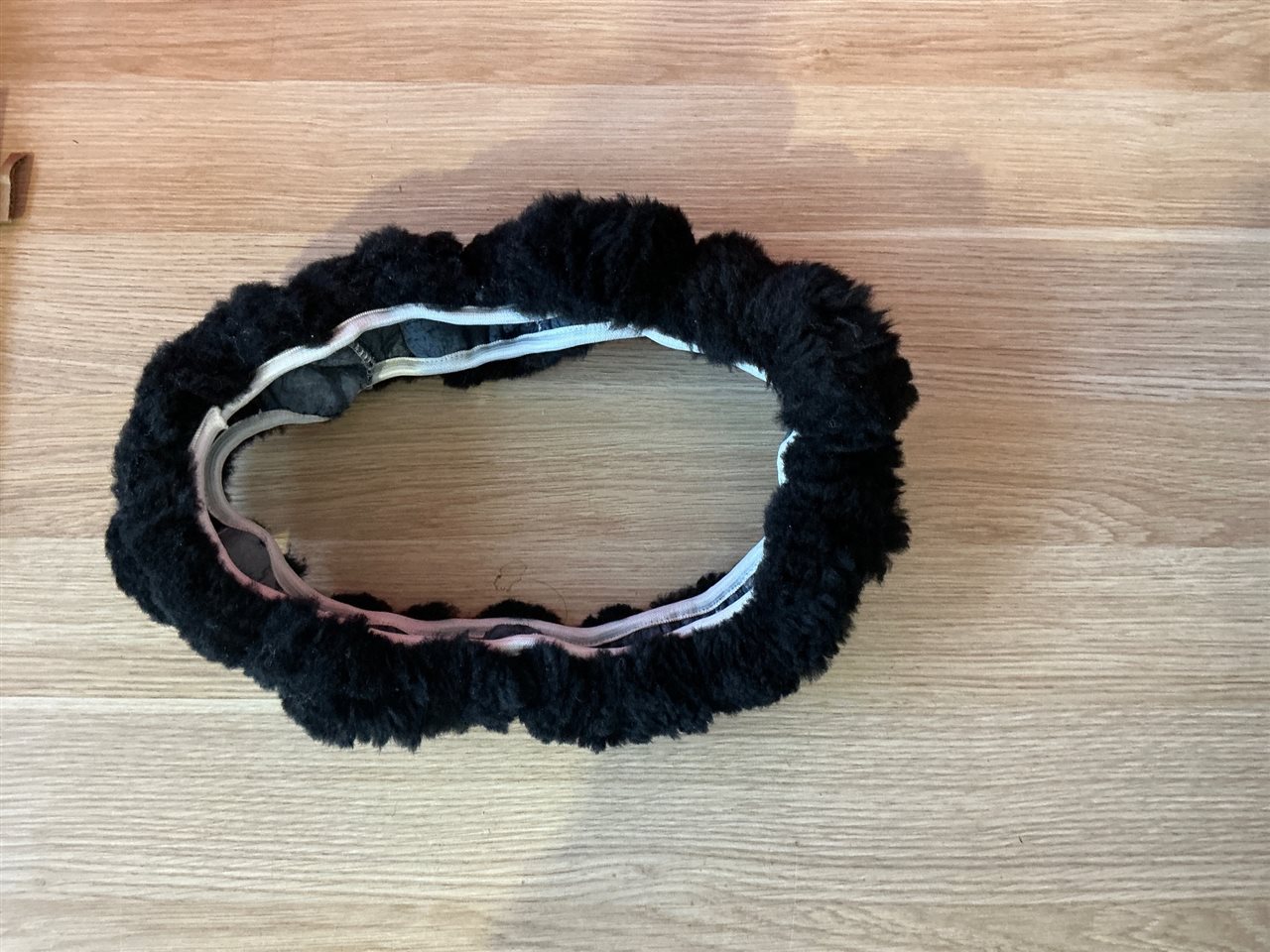Wool Steering Wheel Covers, Black, Dark Grey or Light Grey Wool, Sold Per Each Thumbnail