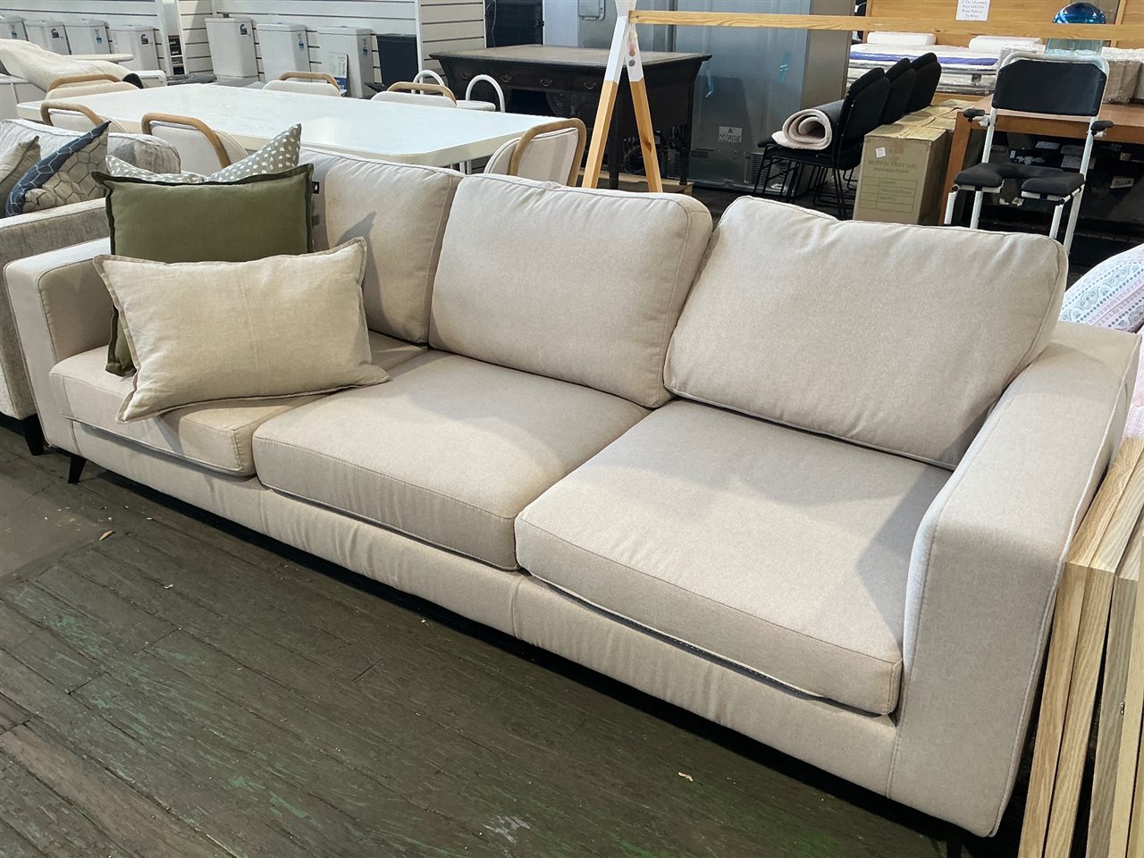 Calligaris Fabric Lounge 3 Seater, 2480 x 970, with 3 Cushions