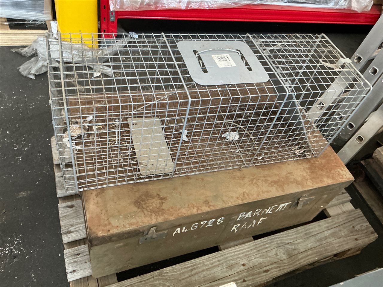 Animal Cage Trap and Steel Trunk - 850 x500 x320 mm H