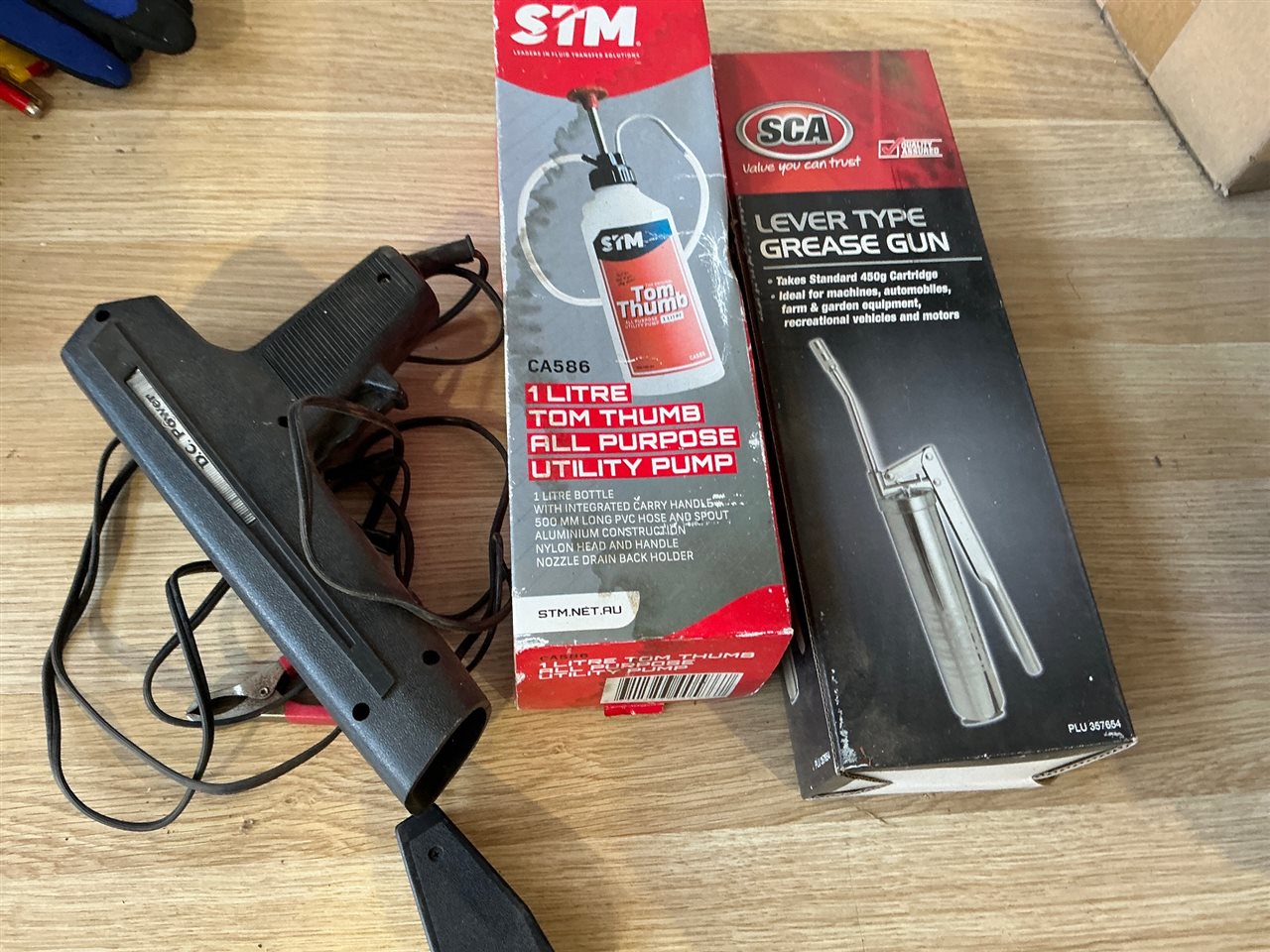 Grease Gun, Utility Pump and Timing Light
