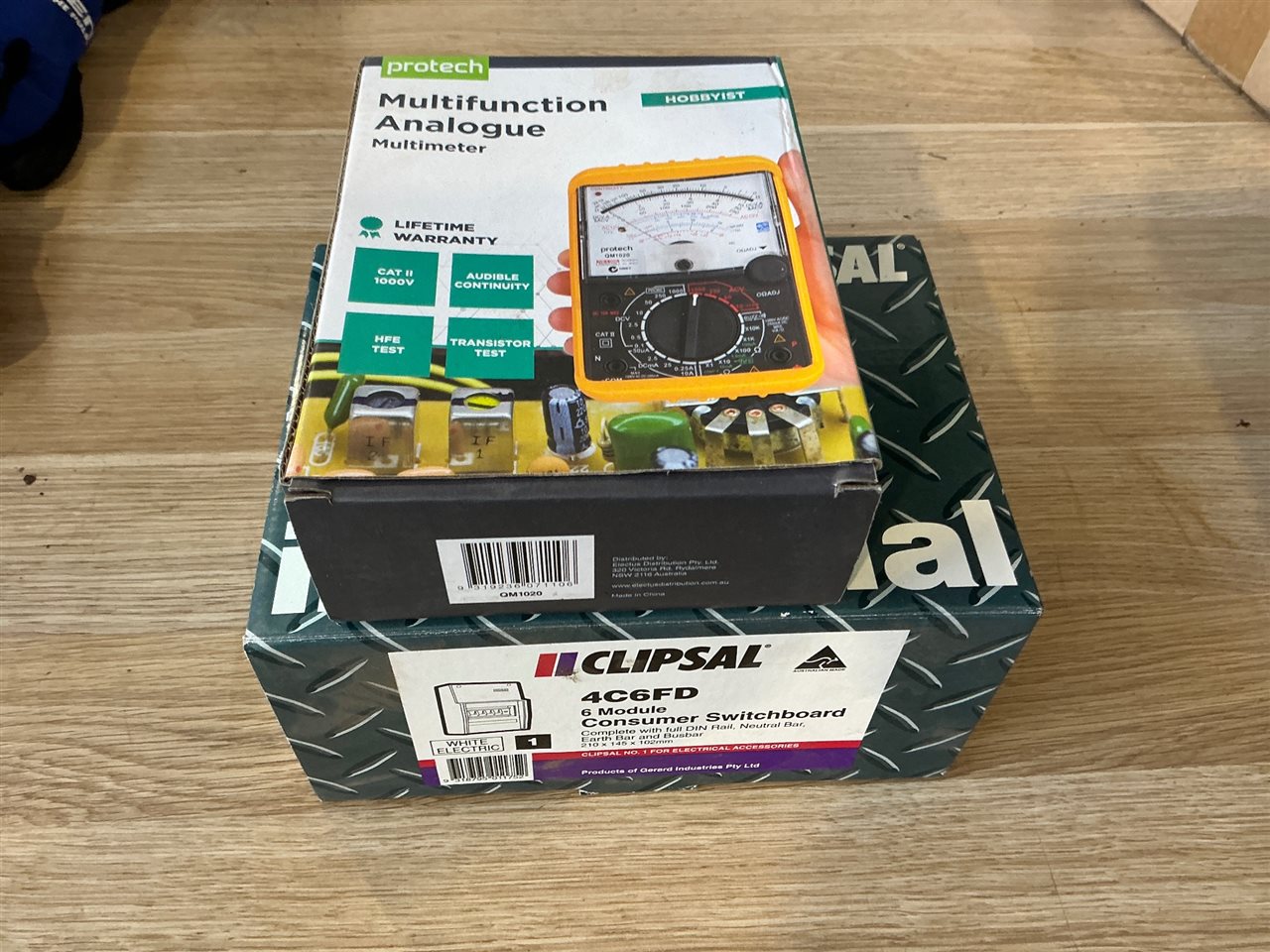 Multi Meter and Clipsal 6 Module Switch Box