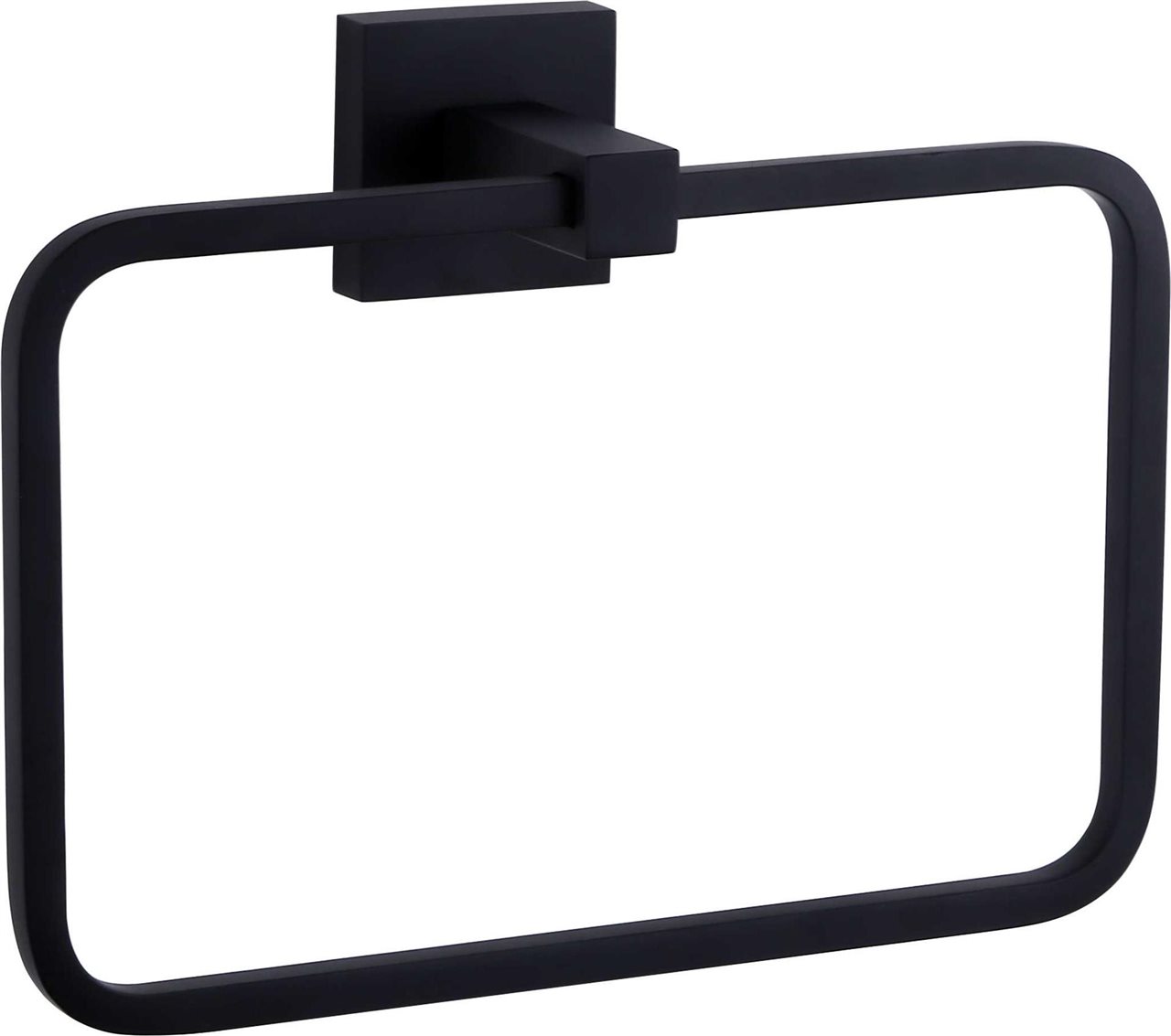 Matte Black Towel Ring Brass Construction