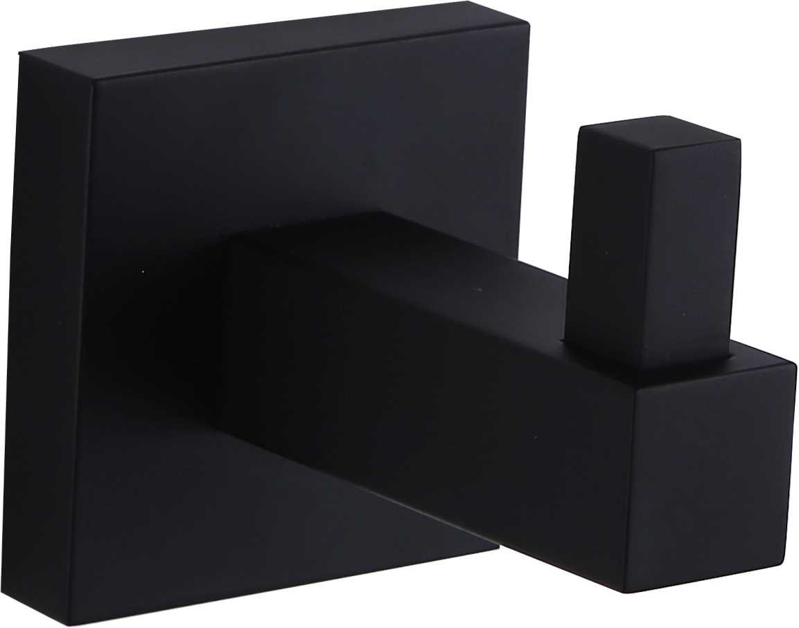 Matte Black Robe Hook Brass Construction