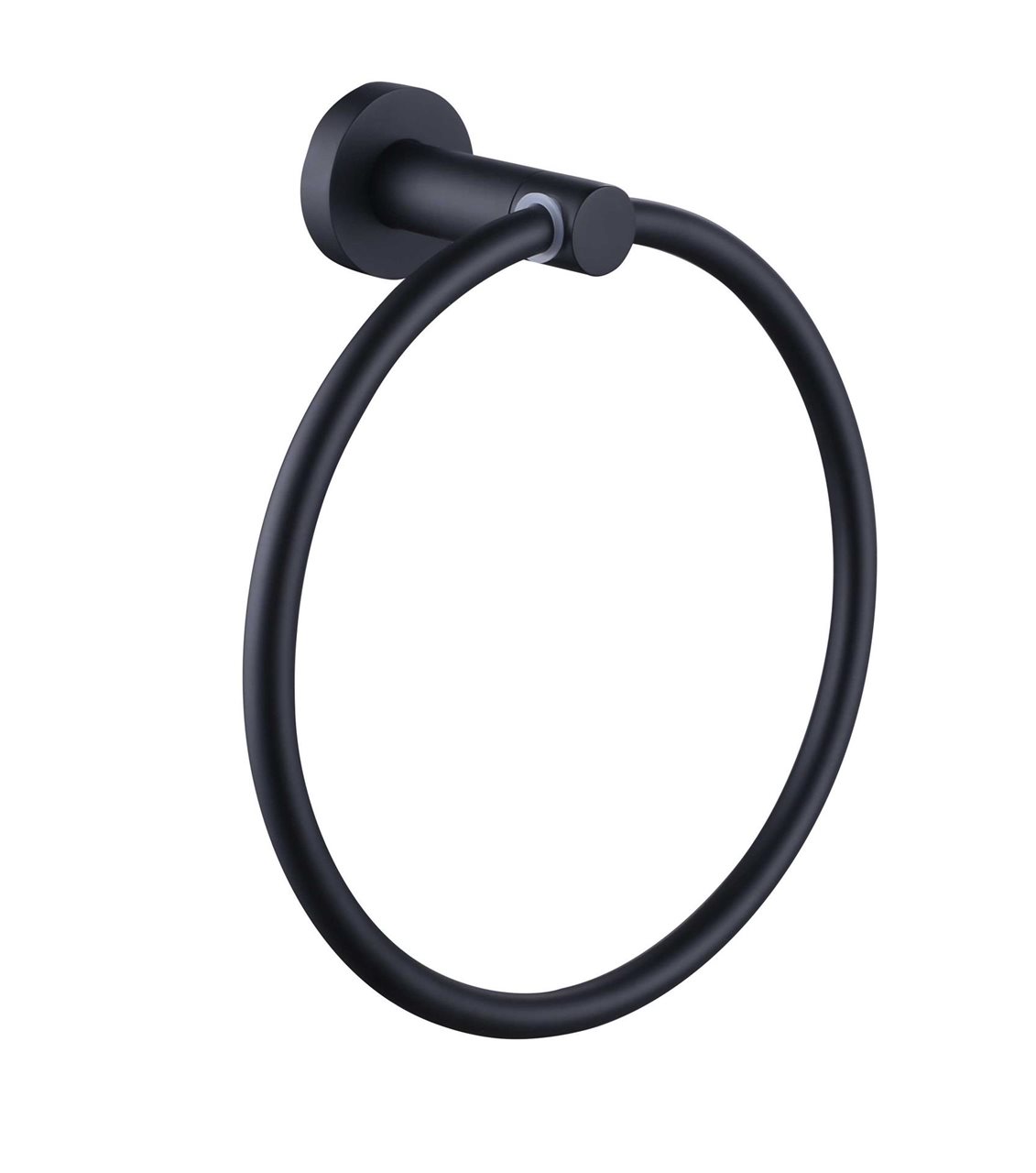 Matte Black Towel Ring Brass Construction