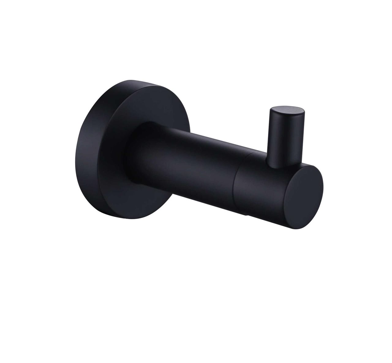 Matte Black Robe Hook Brass Construction