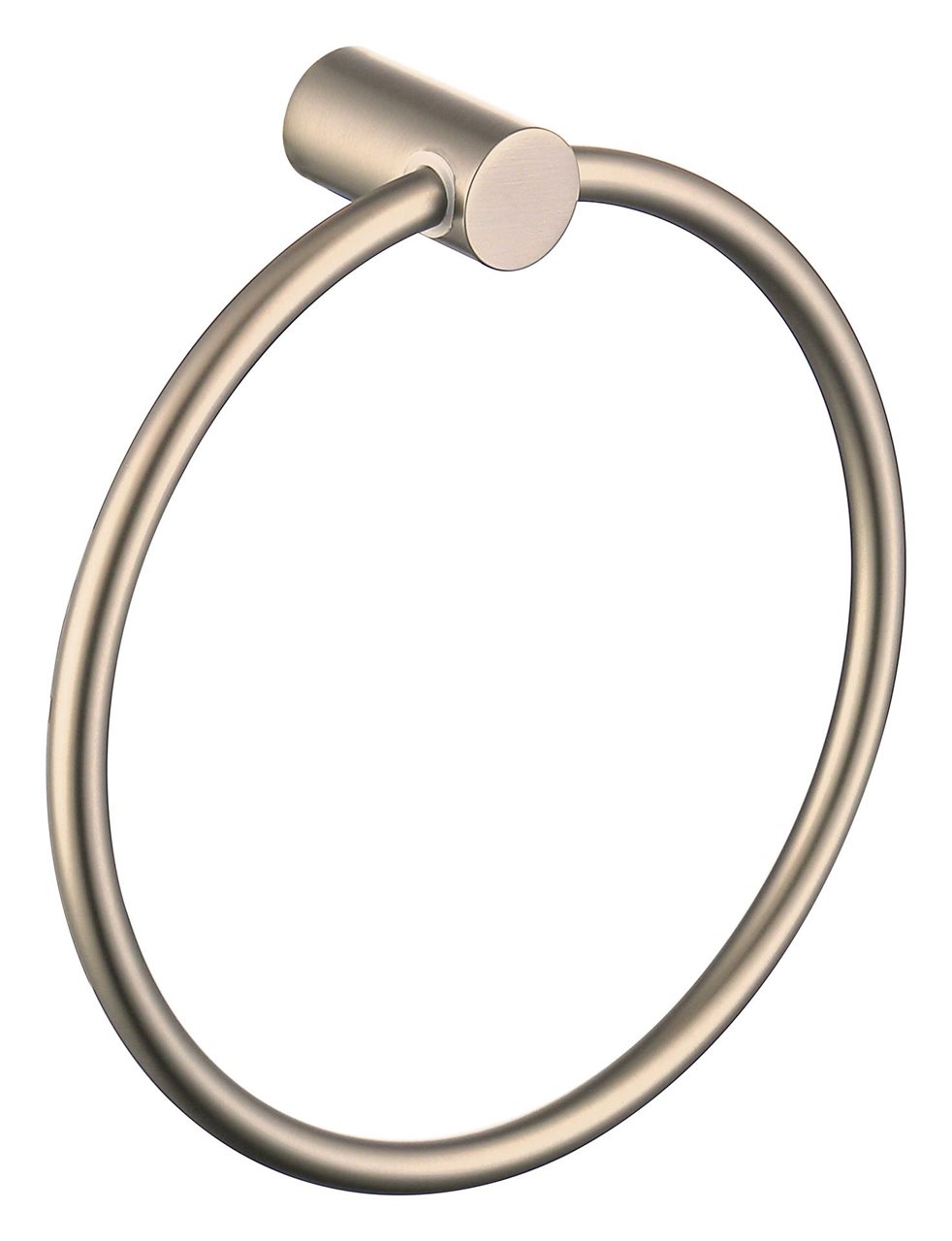 Brushed Gold Towel Ring Brass Construction