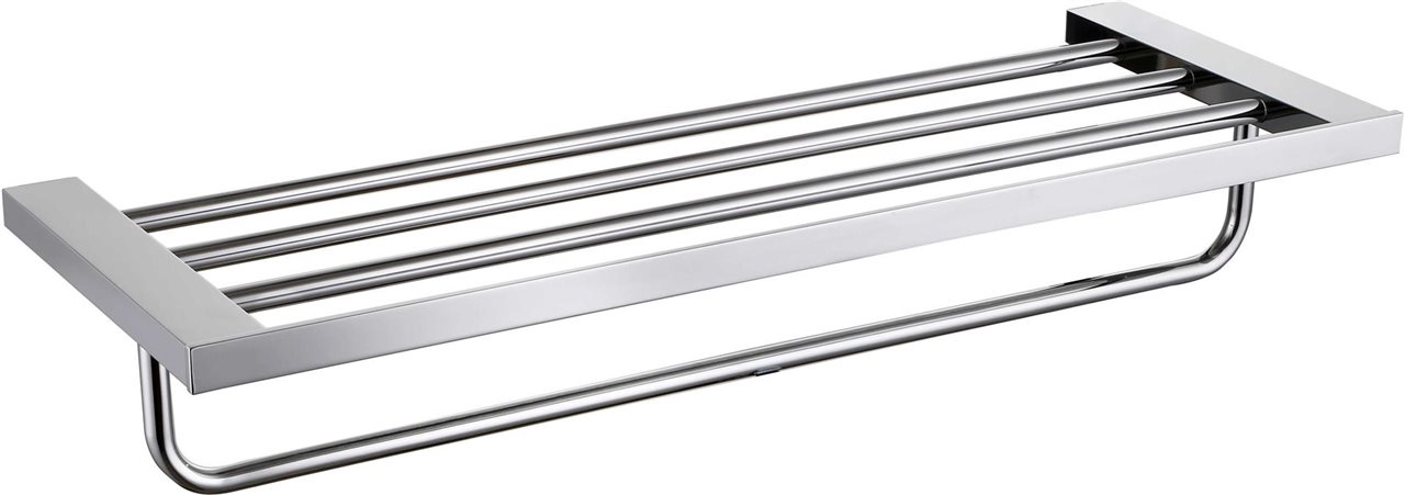 Chrome Triple Towel Rail Rack Brass Construction