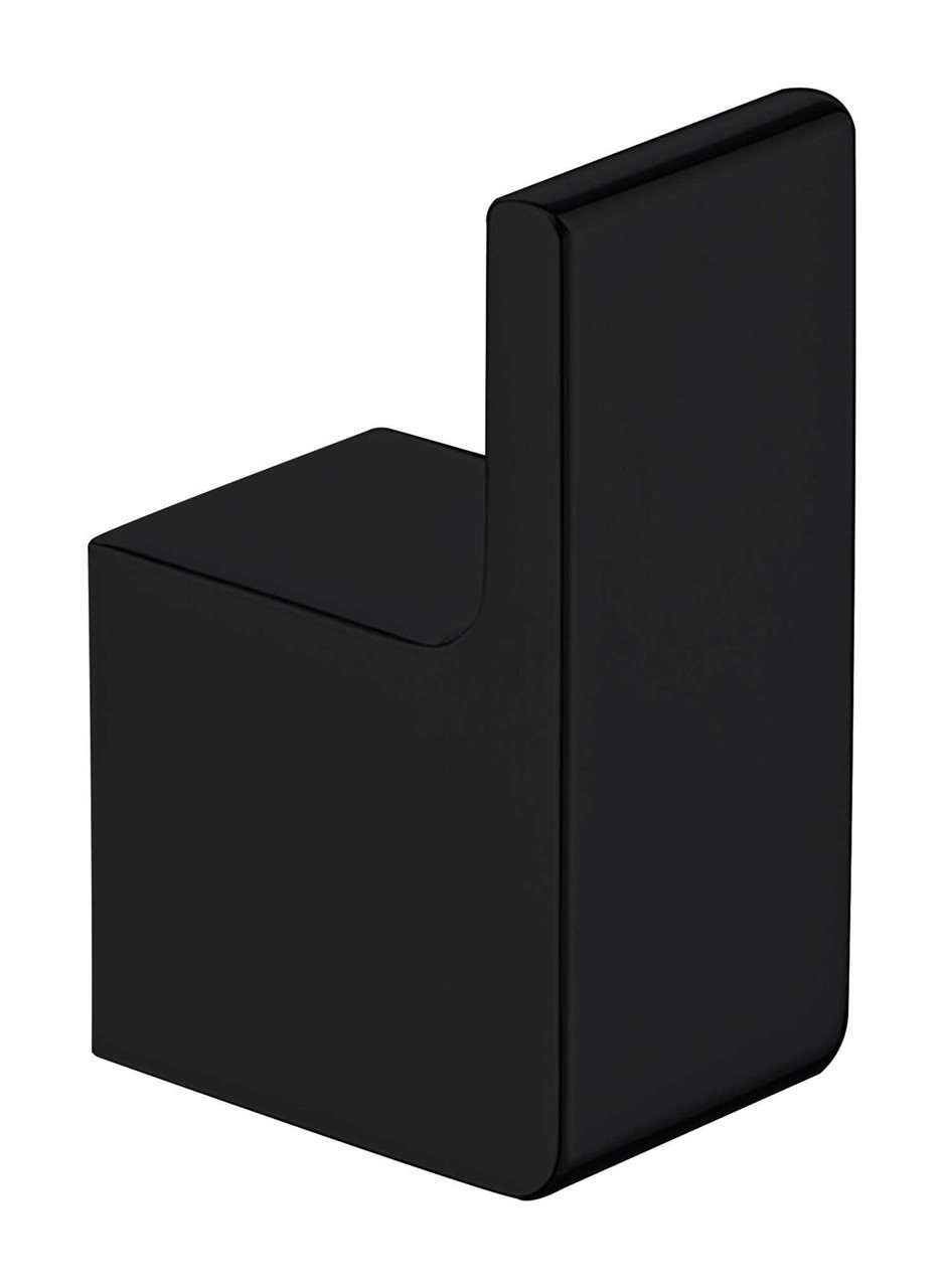 Matte Black Single Robe Hook Brass Construction