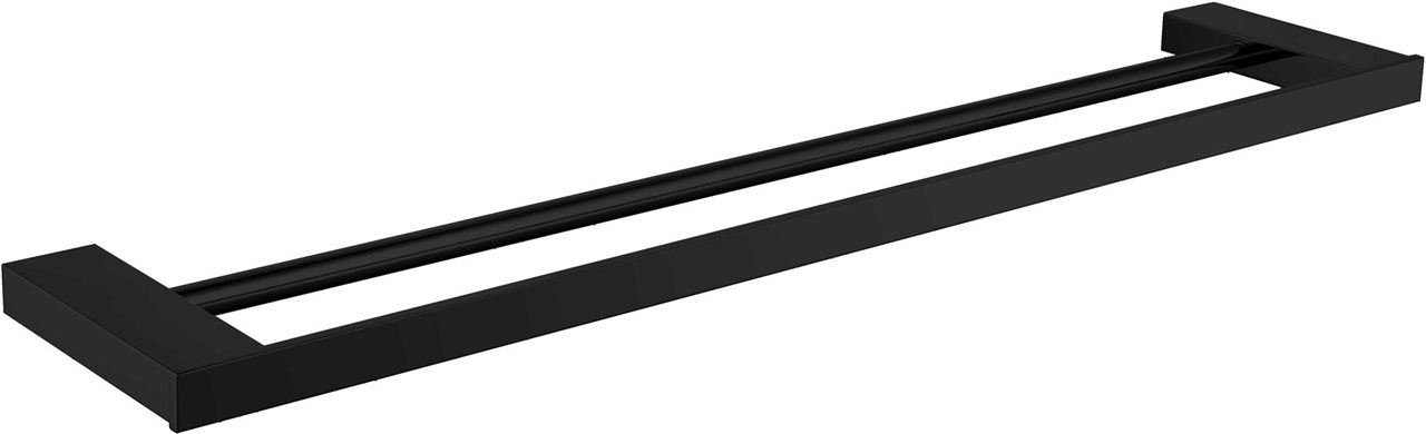 Matte Black 60cm Double Towel Rail
